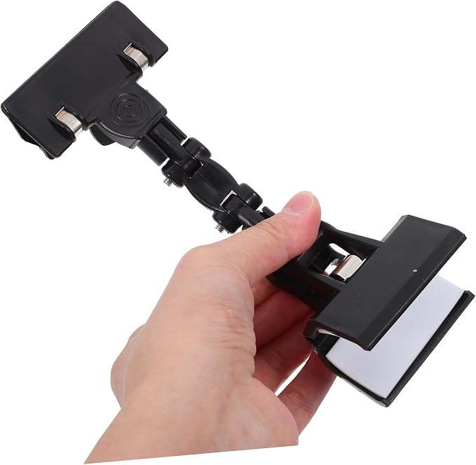 HOMSFOU 2pcs Double Copy Holder Clip Rotatable Painting Clamp for Easy Document Access and Sketching Multi-use Artist Supplies