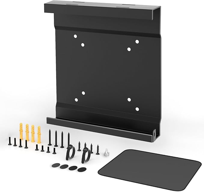 Mini PC Mount for Dell OptiPlex MFF and Pro Micro PC VESA Wall and Under Desk Mount for Dell OptiPlex Micro Pc Mounting Bracket for Dell QCM1250 7050 7080 5070 7020 3000 7060 and More with Mouse Pad