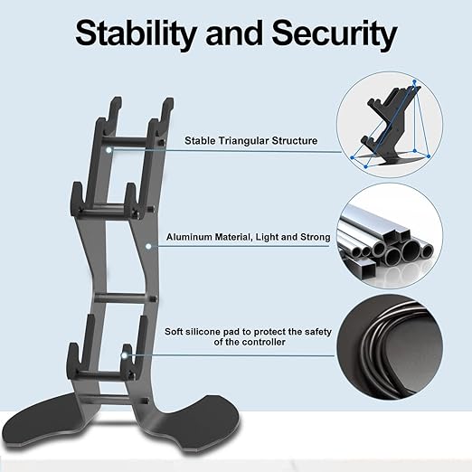 DOYO Controller Stand Organizer for Desk, Universal Headphone Stand for Xbox PS5 PS4 Switch, Headset Holder & Desk Mounts, Gaming Desk Accessories Controller Holder, Gaming Equipment Headset Holder