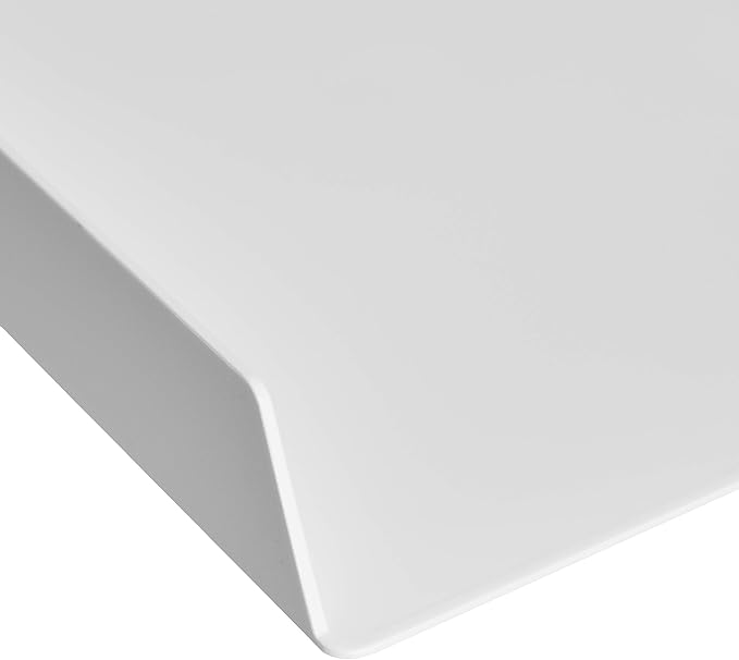 Amazon Basics Rectangular Plastic Desk Organizer, Letter Size Tray for Documents, 13 x 9.7 x 2.2 inches, White, 2-Pack