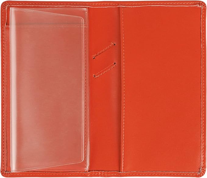 Sanlykate Leather Checkbook Cover for Men and Women, Check Book Case Card Holder with Free Divider, Standard Register Duplicate Checks with pen inserts
