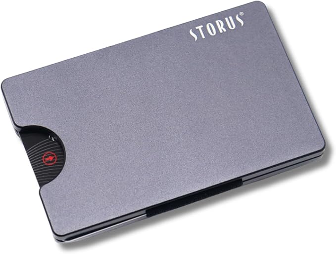 Storus Smart Wallet RFID Blocking Card Holder Money Clip Slim Minimalist Front Pocket Wallet for Men, Father's Day, Groomsmen, Graduate, Gift - Gunmetal