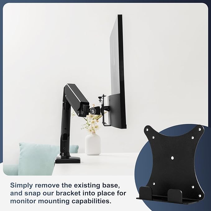 Monitor Arm/Mount VESA Bracket Adapter Compatible with hp Envy 27s VESA 100 * 100mm 75 * 75mm black