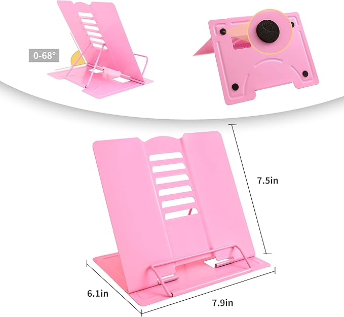 Camelmother Metal Book Stand Adjustable Book Holder for Reading