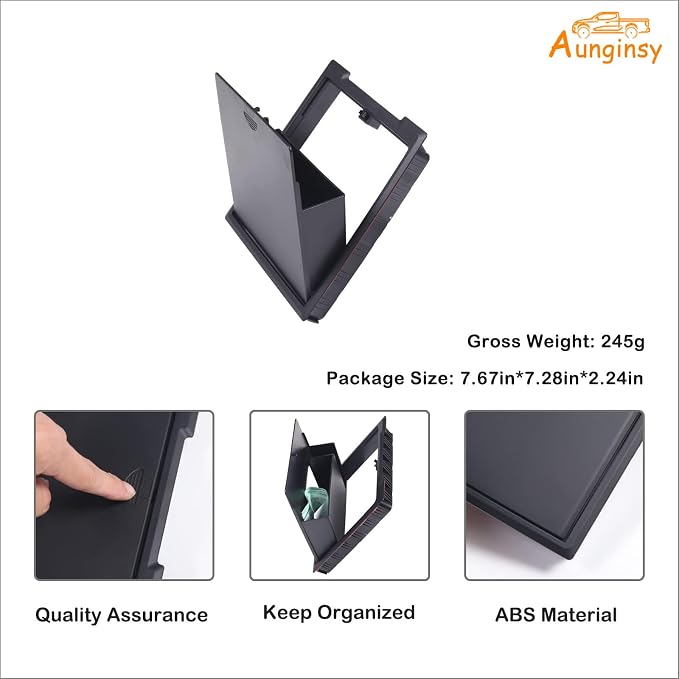 Aunginsy Armrest Console Storage Box Compatible with Toyota Tacoma 2016-2023 Center Console Handrail Privacy Storage Box Organizer Tray Insert Pallet Manager Accessories
