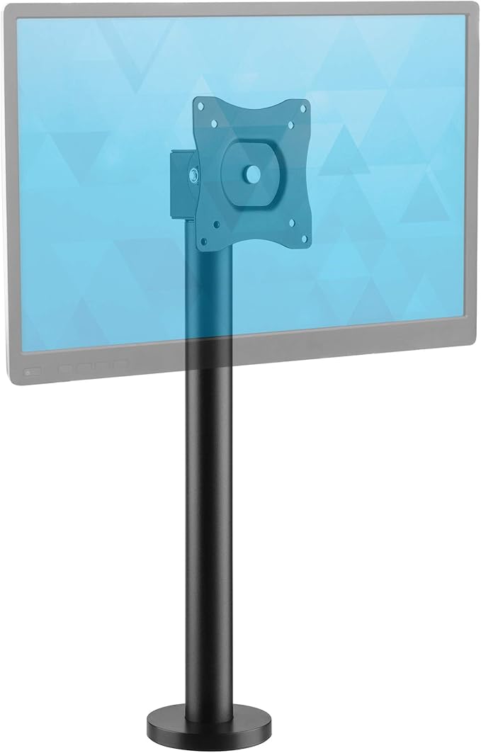 Mount-It! Fixed Height POS Monitor Mount ??19.7??Monitor Pole Mount for Retail Checkout Counters and Point of Sale Systems, Bolt-Down Base, VESA 75x75 & 100x100, Fits 13??2??Monitors, 33 lb Capacity