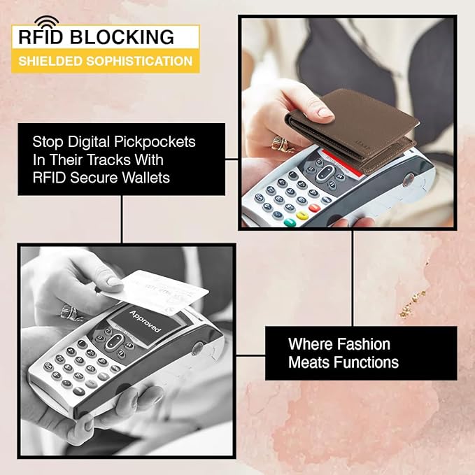 Premium Leather Mens Wallets ‒ RFID Blocking Wallet with Coin Pocket & Zip ‒ Bifold Wallets for Men with 12 Card Slots & 2 Bank Note Compartments ‒ Wallet with Gift Box (Brown)