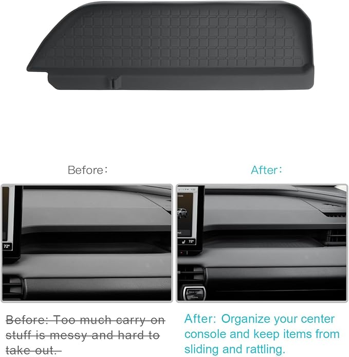 CDEFG for 2026 Toyota RAV4 Center Console Organizer for 2026 Toyota RAV4 Accessories Middle Console Passenger Side Storage Box TPE Tray