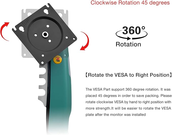 Monitor Mount,Fits 17-30" or Bigger Computer Monitors(Within 19.8lbs), Adjustable Stand with Tilt Rotation Swivel Function, Desk Mount F80 Series (Olive Green)