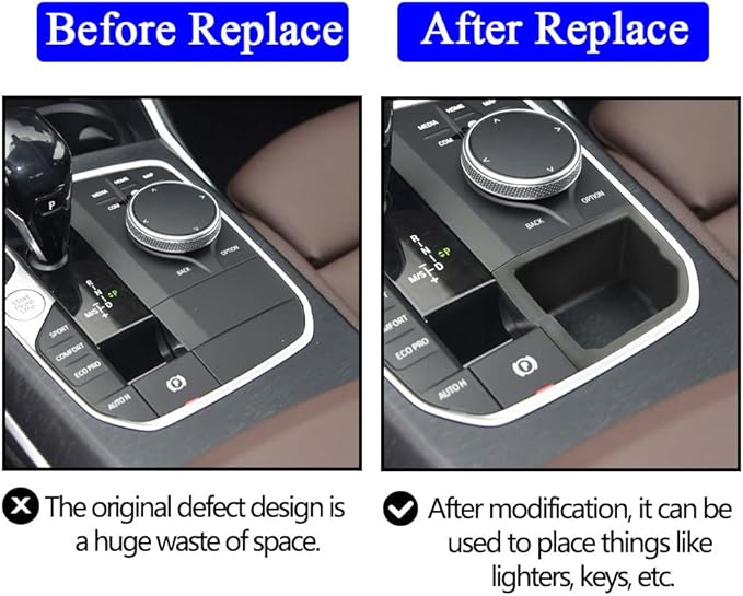 Console Organizer Insert Armrest Storage Box, Center Shift Lever Storage Box Modification Compatible with BMW 2 3 4 Z4 X3 X4 X5 X6 Series F40 F44 G20 G26 G29 G01 G02 G05 G06 G07 G08