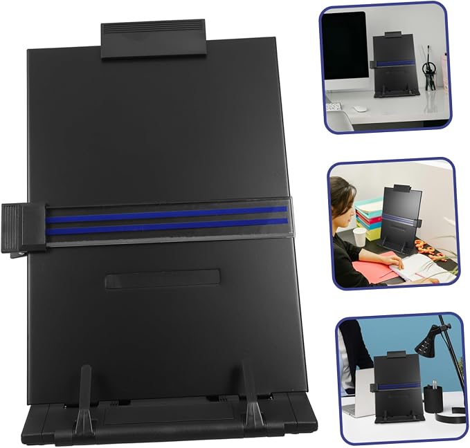 Adjustable Document Holder Stand for Reading and Typing Portable Copy Holder with Adjustable Angles for Office School and Home Use Lightweight and