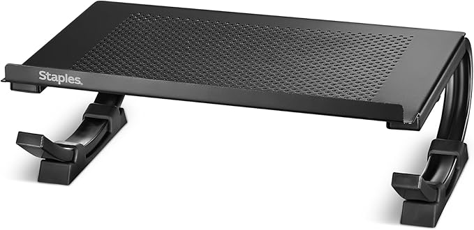 STAPLES Adjustable Steel Laptop Stand ??Ergonomic Curved Desktop Riser for Laptops & Notebooks