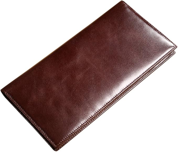 Genuine Italian Leather Handbag Organizer Card Case Long Bifold Wallet