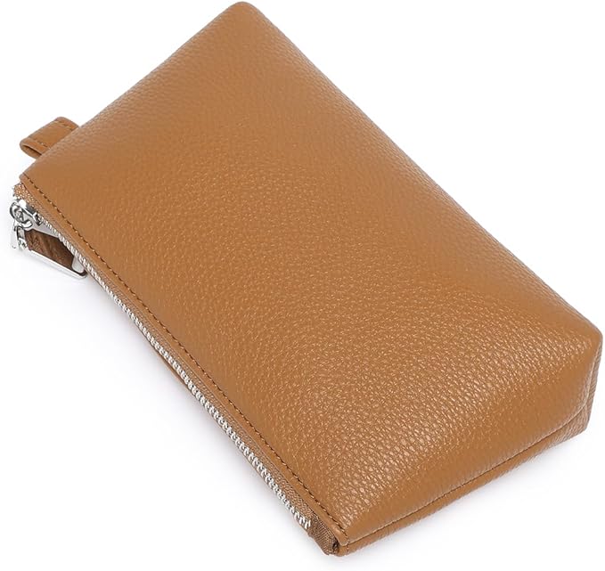 PU Leather Makeup Simple and Convenient Handbag Small Exquisite Storage Bag (PU/Ochre)