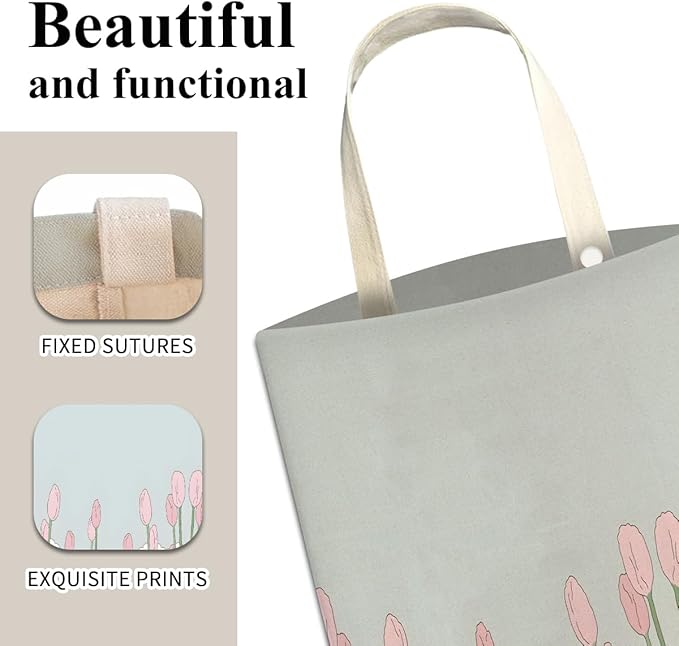 Car Trash Can, Cute Car Trash Bag, Hanging Car Organizer and Storage Bag, Trash Bin for Car Accessories, Vehicle, Travelling, Camping Cute Pink Grass