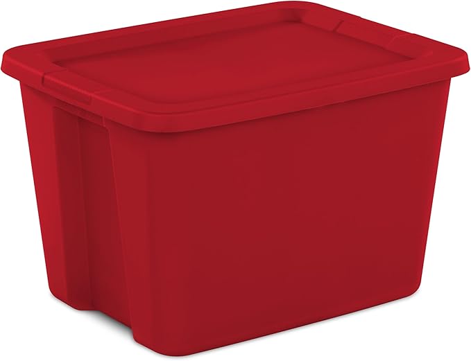 18 Gallon Plastic Storage Bins with Lids, Large Stackable Tote Containers for Home Organization