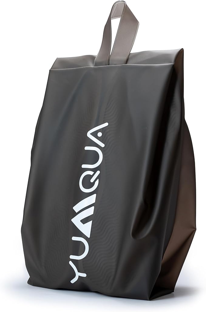 YUMQUA Water Resistant Travel Shoe Bags, Durable TPU Shoe Pouch, Shoe Storage Organizer with Zipper for Women Men Kids, Grey