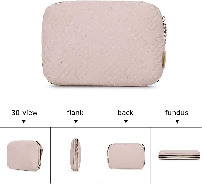 BAGSMART Large Electronics Organizer Travel Case, Travel Essentials, Cord Organizer Travel Cable Organizer Bag, Travel Accessories for Women, Pink