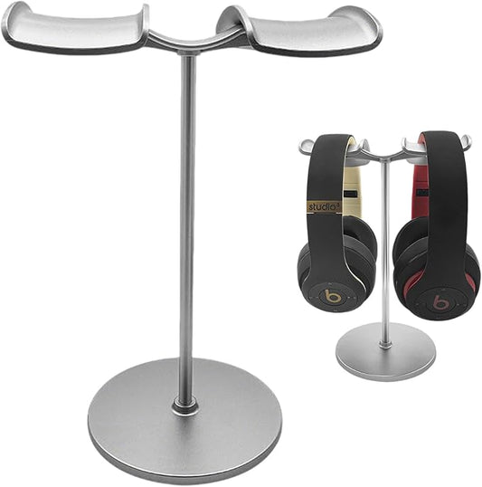 Headphone Stand Holder, Stable Portable Space,Saving Multi,Headphone Holder for Home, Office, Desktop, Gaming Setup (silver)