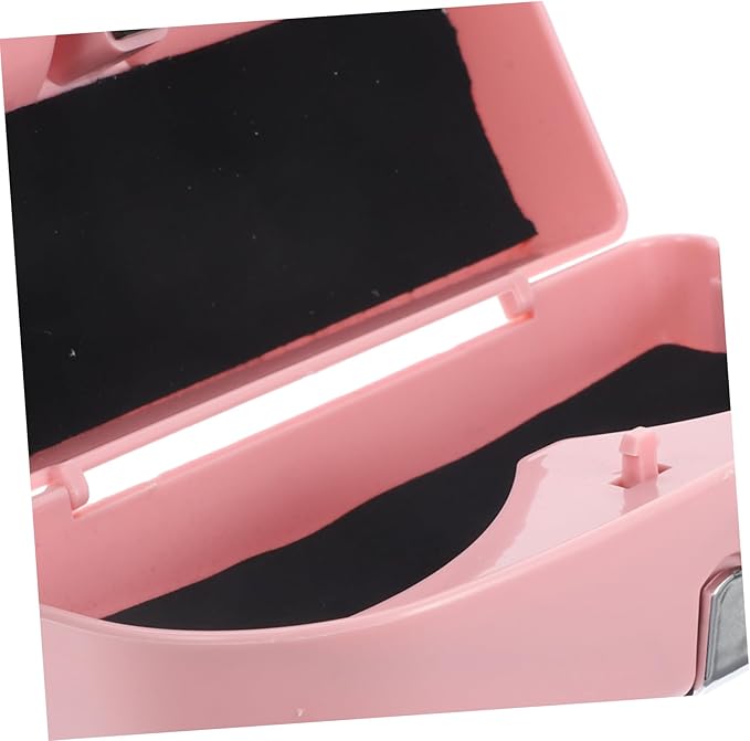 SAFIGLE 1Pc Multifunctional Vehicle Mounted Eyewear Case Pink Visor Clip for Sunglasses and Ticket Storage for Organizing Glasses Accessories and More Car Home