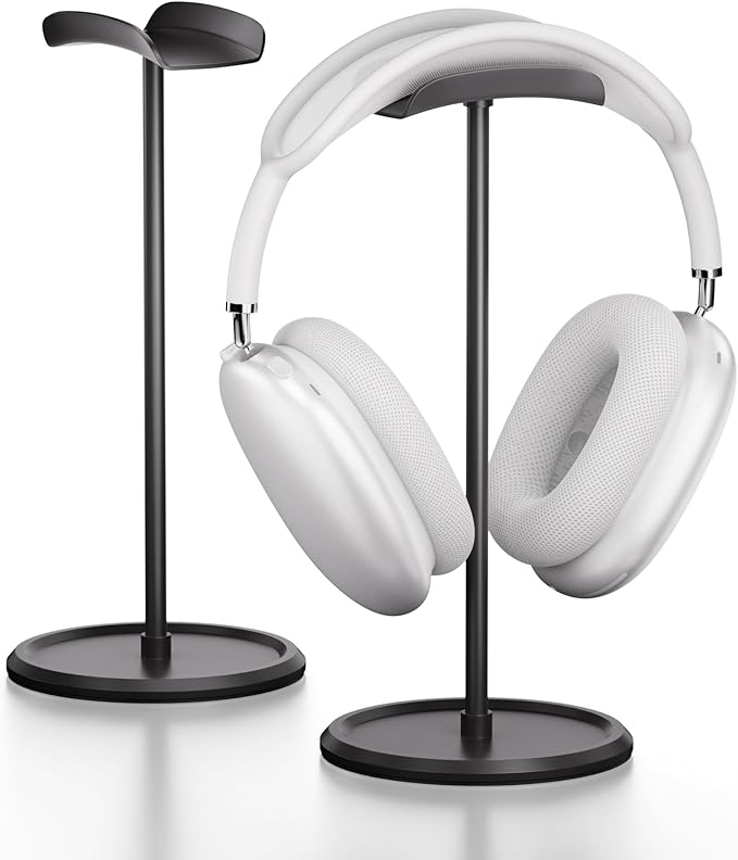 Headphone Stand??PACK??Headphone Holder with Storage Tray Compatible for Max Pro, Beats, Bose and Most Gaming Headphones. ?�No Tools Required??YO-2 (Black)