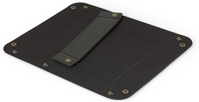 Londo Leather Tray Organizer - Practical Lightweight Water Resistant Computer Table Desk Storage Box for Wallets, Watches, Keys, Coins, Cell Phones and Office Equipment