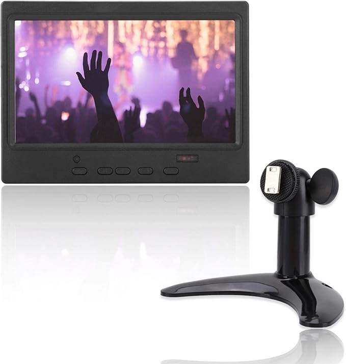 Monitor Stand,Universal 7-11.6inch Desktop Computer Monitor Holder,LCD Desk Mount,ABS Metal PC Monitor Arm Mount,Light Weight,Easy to Carry,Black