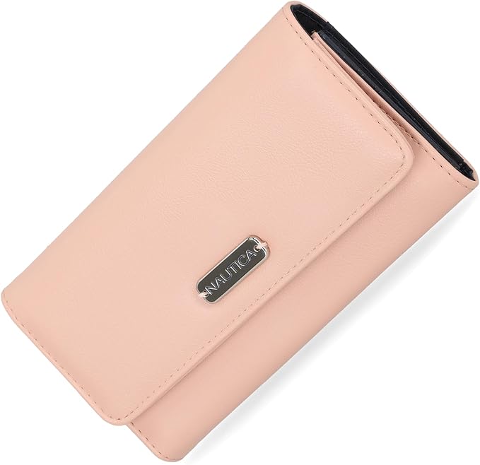 Nautica Money Manager RFID Slim and Small Wallet for Women - Credit Card Holder with Coin Purse and Zipper Wallet, Women's Clutch Organizer