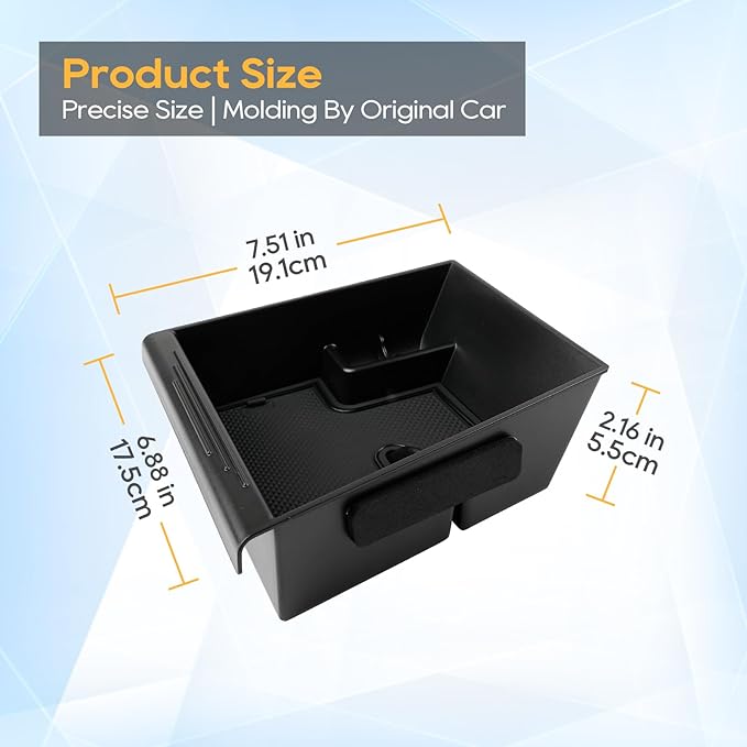 LFOTPP Mazda MX-5 Miata NC Center Console Organizer for 2006-2014 MX-5 (Sport, Club & Grand Touring) Armrest Storage Box Tray ABS Accessories Interior Insert Tray