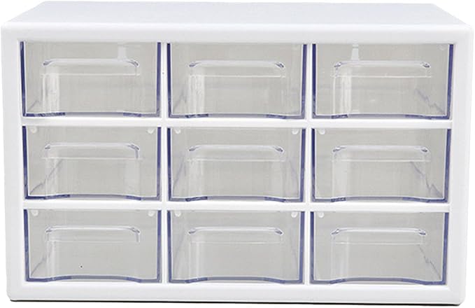 3 Tier Desk Organizer, Plastic Desk Storage Box with Drawer Space Saving Long Lasting Use for Jewelry Stationery Makeup Pencil (White)