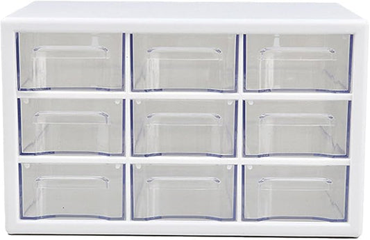 3 Tier Desk Organizer, Plastic Desk Storage Box with Drawer Space Saving Long Lasting Use for Jewelry Stationery Makeup Pencil (White)