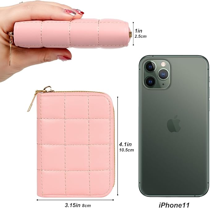 EcoVision Credit Card Holder RFID Card Case Wallet, Small Accordion Zipper Card Case Holder, Card Organizer Case for Women Men