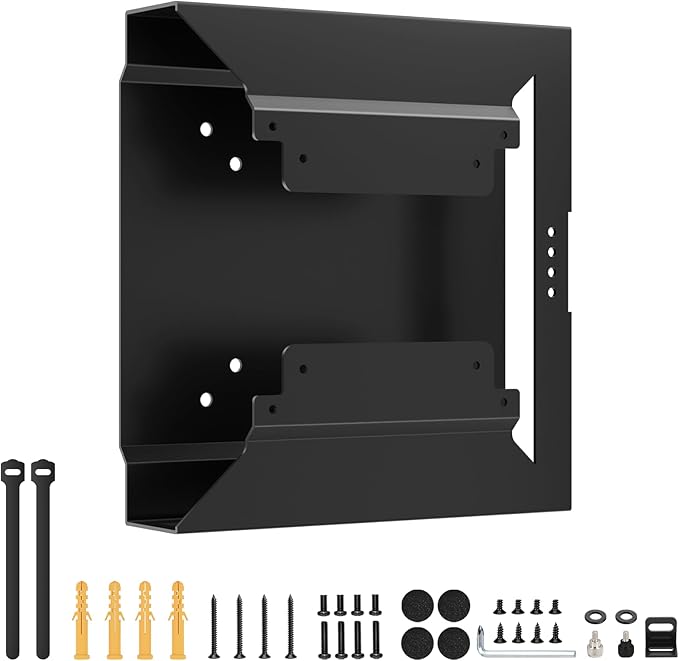 Mini PC VESA Mount for HP, Under Desk, Wall Mount, VESA Mount & Attach to Monitor Arm Mount, Compatible with HP EliteDesk 800 G2 G3 G4 G5 ProDesk 600 G1 G2 G3, Includes All Screws and Cable Straps
