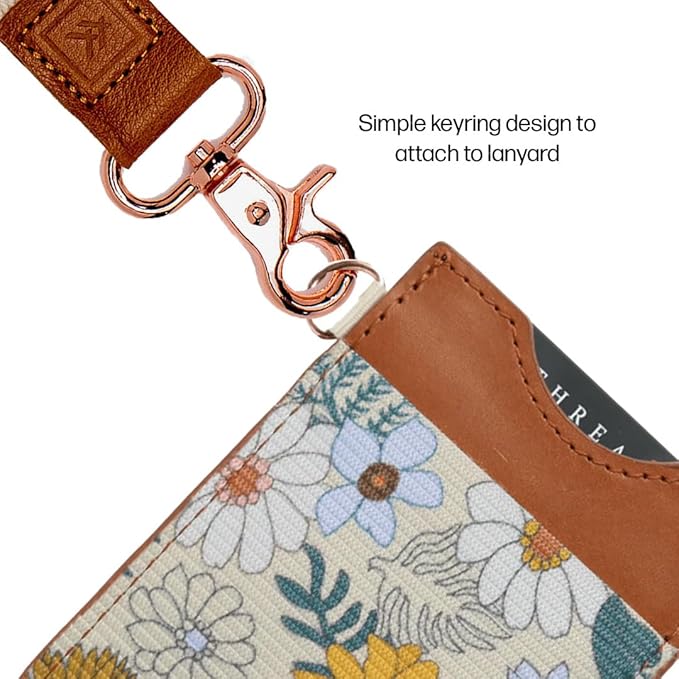 Thread Wallets Ultra Slim Minimalist Leather Card Holder Wallet (Blossom)