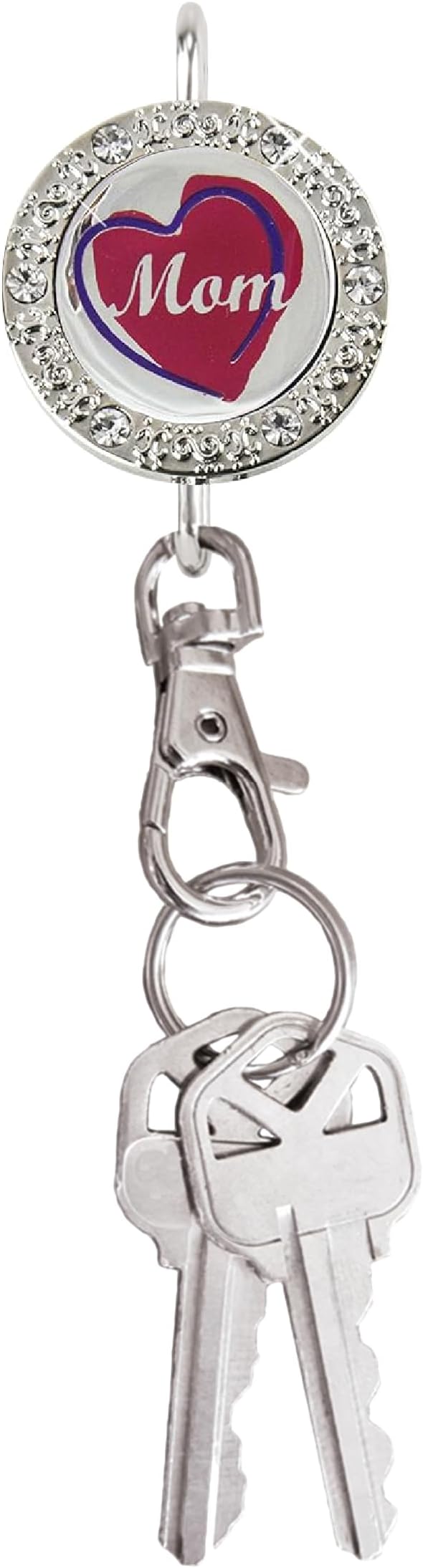 Women’s Bag Charm Key Finder, Car Keychain Hook, Cute Purse Organizer & Tote Bag Accessories, Gifts for Mom - Bling
