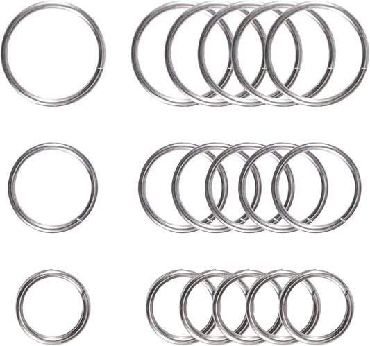 MecArmy Titanium 3pcs/4pcs/7pcs/18pcs Key Rings Keychain Large Small Split Rings