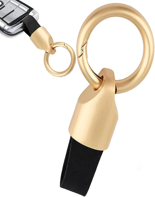 Car Key Chain Clip Leather Keychain Key Fob, Key Chain Rings for Car Keys Key Holder with Zinc Alloy Buckle for Men