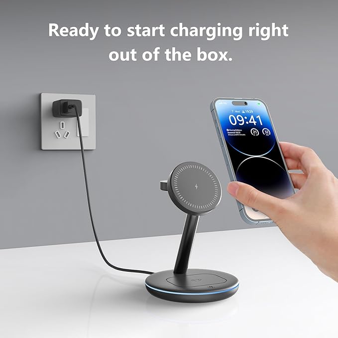 2026 3 in 1 Charging Station for Apple iPhone AirPods Watch with Mag-Safe Charger Wireless Charger Stand for iPhone 17 16 15 14 13 12 Series AirPods iWatch Series - Gifts for Wife & Husband