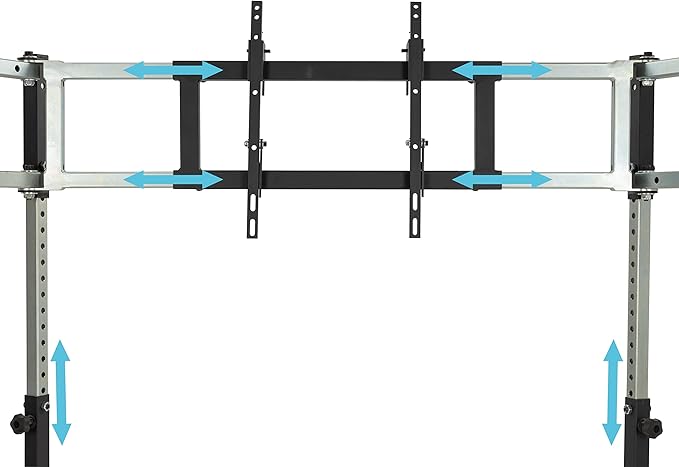 SimFab Triple Monitor and TV Floor Stand for Racing and Flight Simulators Model HD | Over 100x100mm VESA Mount, 40-55 inch Monitors or TVs (Triple Monitor or TV Stand, HD Mount Brackets)