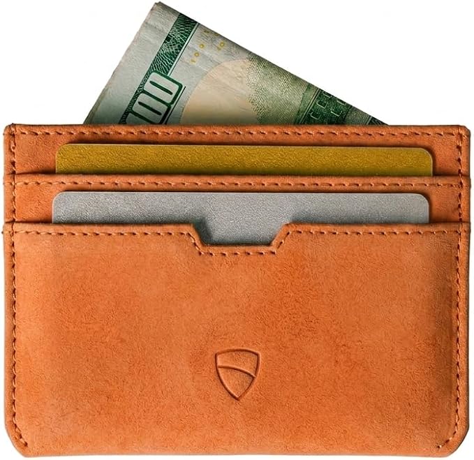 Vaultskin MOORGATE Slim Card Holder – Minimalist Leather Wallet with RFID Blocking, Front Pocket Credit Card Case for Men & Women