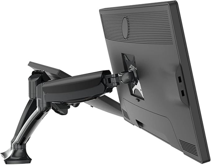 Progressive Desk Dual Gas Spring Monitor Mount Stand - Fits 10"-27" Monitors - ±180° Monitor Rotation - Arm Holds Up to 20 lbs per Arm