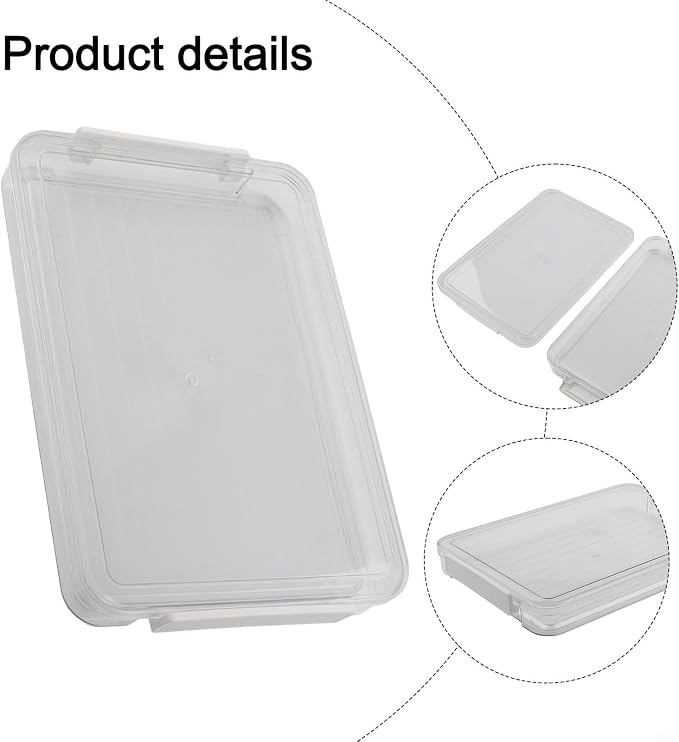 Clear File Organizer With Lid, Home Office Organization Bin, Large Capacity File Box(small)