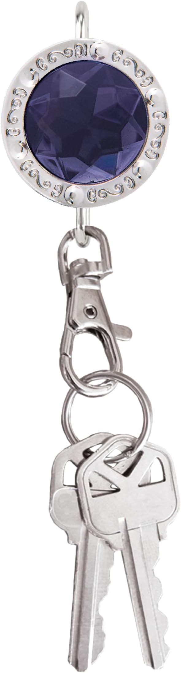 Women’s Bag Charm Key Finder, Car Keychain Hook, Cute Purse Organizer & Tote Bag Accessories, Gifts for Mom - Gems