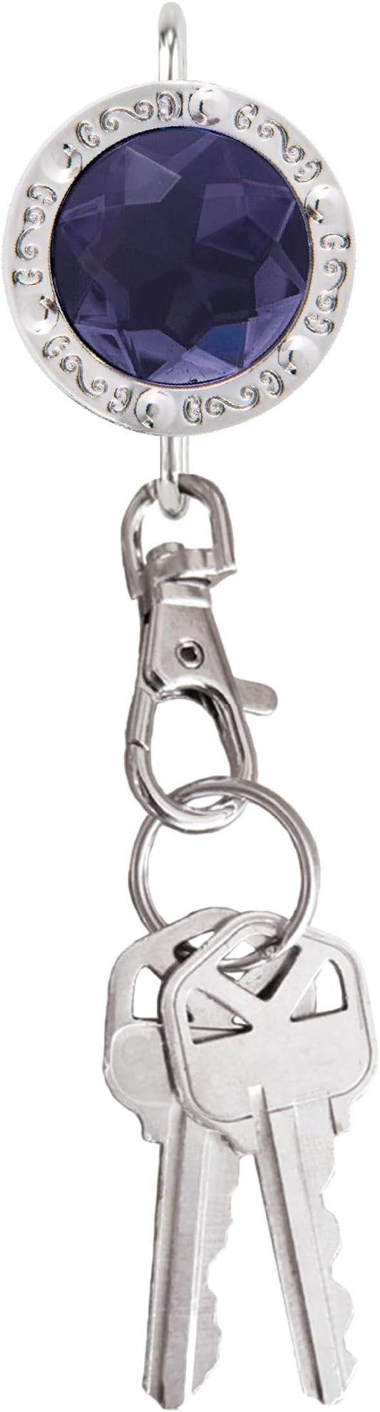 Women’s Bag Charm Key Finder, Car Keychain Hook, Cute Purse Organizer & Tote Bag Accessories, Gifts for Mom - Gems