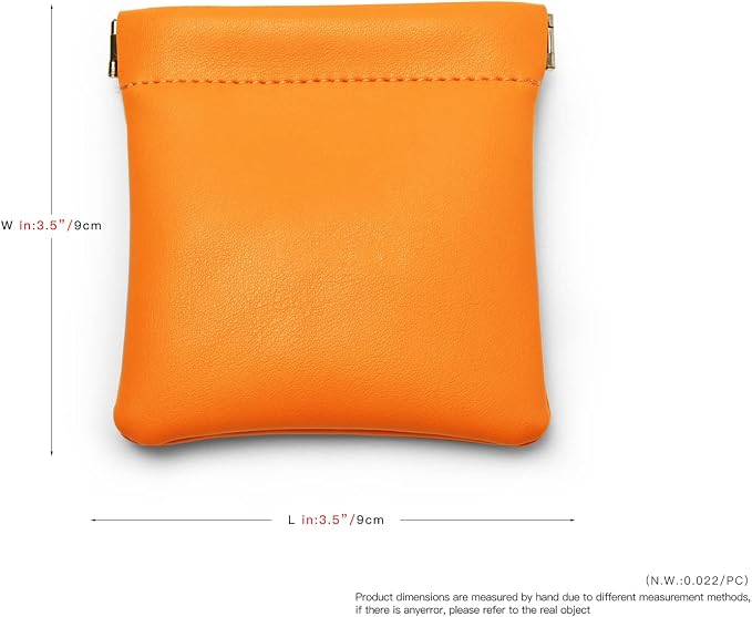 PU Leather Jewelry Travel Bag Leather Jewelry Pouch Christmas,Wedding Party Favor Gift Bag (S, Orange)