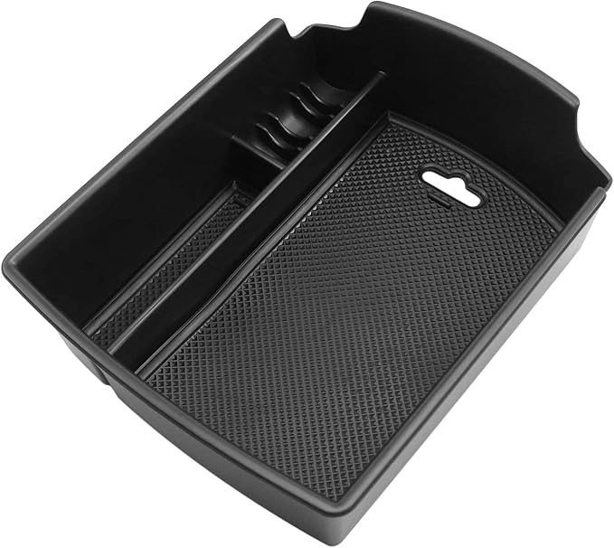 CDEFG Center Console Organizer for 2020 2021 2022 2023 2024 2025 Kia Soul, Insert ABS Black Materials Tray, Armrest Box Secondary Storage (Black Mats)