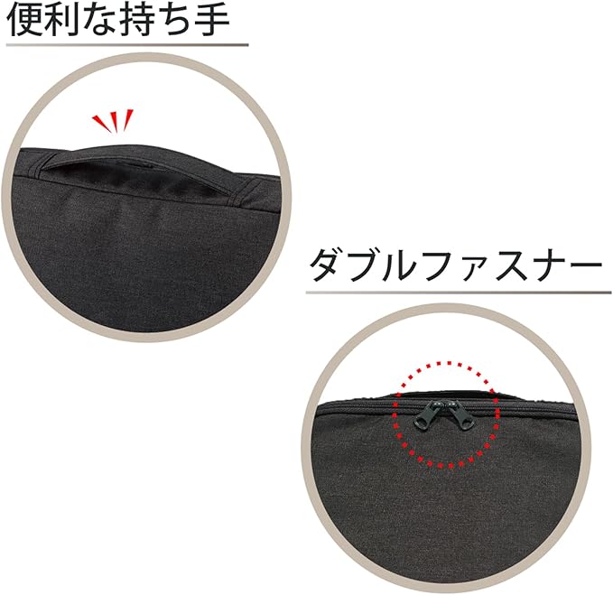KOKUYO Pencil Case Pouch, Haco-Biz Standing Pen Pouch Bag, Foldable Stand up Pencil Holder Organizer, Large Capacity Portable Pencil Box for Office Supplies