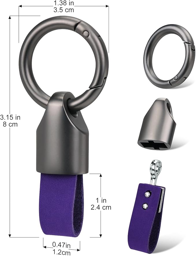 Car Key Chain Ring Clip, Small Key Fob Accessory with Keyrings Zinc Alloy Buckle