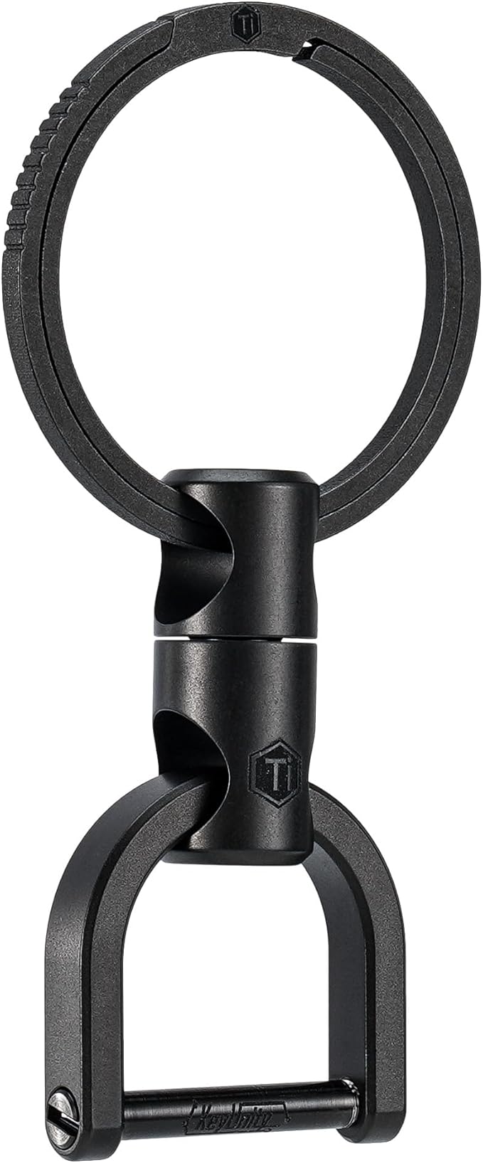 KeyUnity KM13 Swivel Keychain with D Ring Key Shackle, Titanium Rotatable Key Organizer