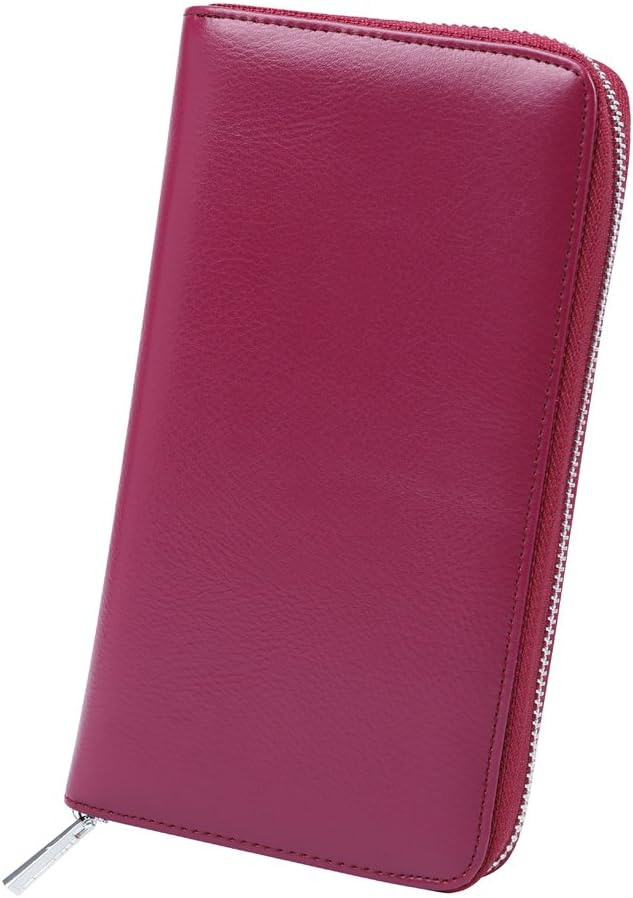 Women 36 Slots RFID Blocking Card Holder Large Long Leather Zipper Organizer Accordion Wallet
